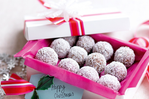 Chocolate Coconut Balls in a Box