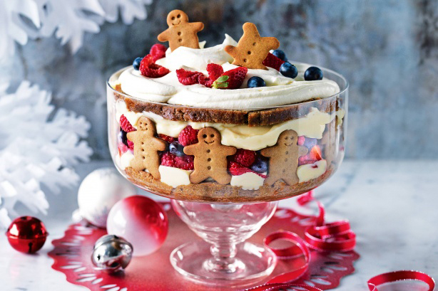 Classic Trifle with Gingerbread Men